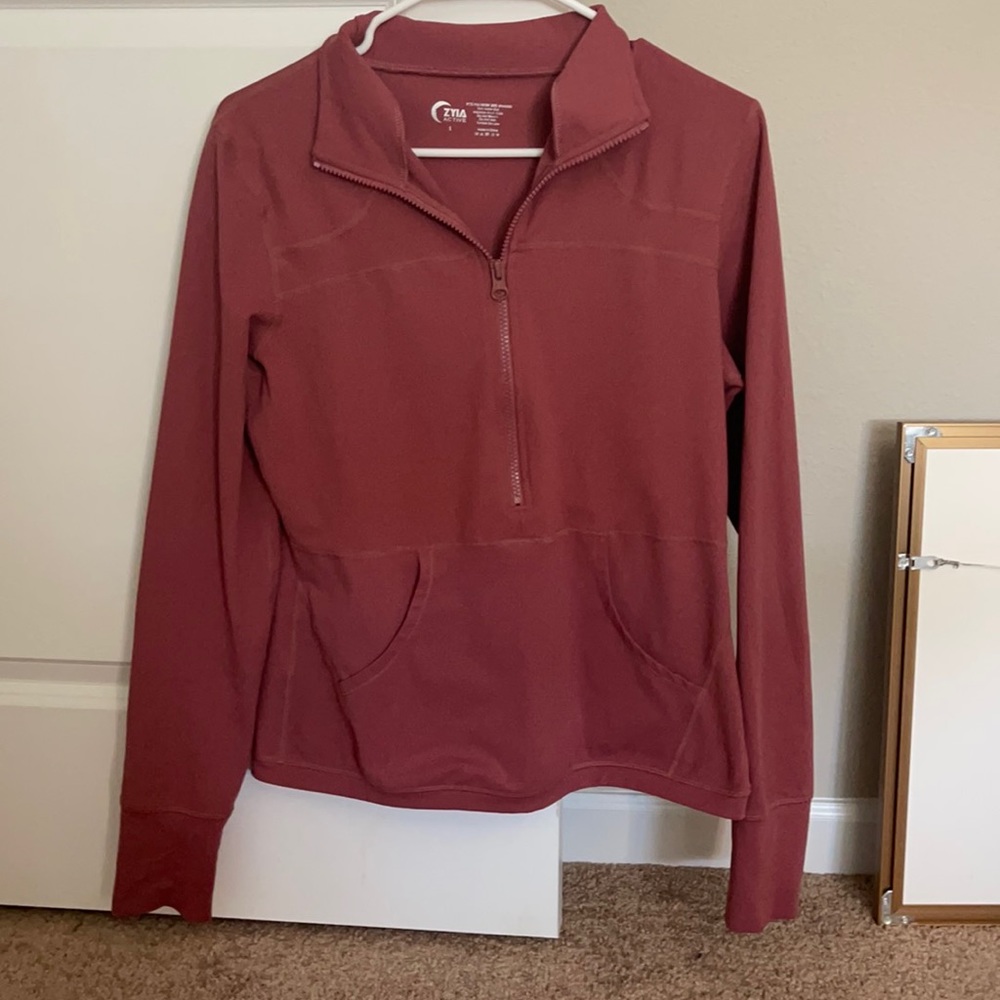 Zyia Active Quarter Zip in Salmon